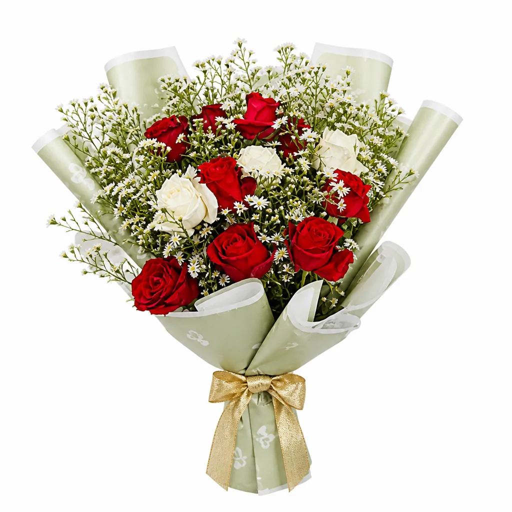 Heritage Red & White Roses