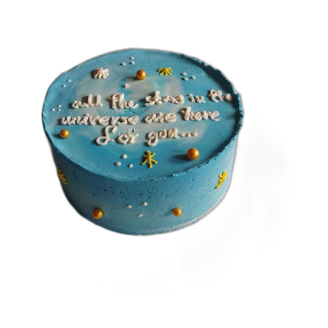 Celestial Stars Message Cake