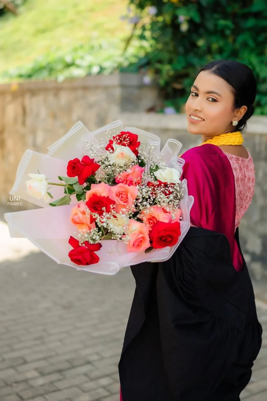 Graduate with a celebration bouquet from Ceylon Flora