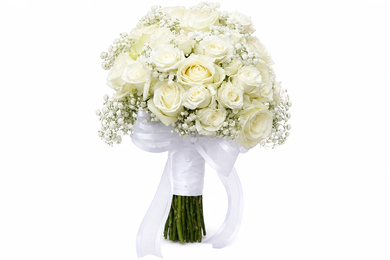 Ivory Satin Bridal Posy