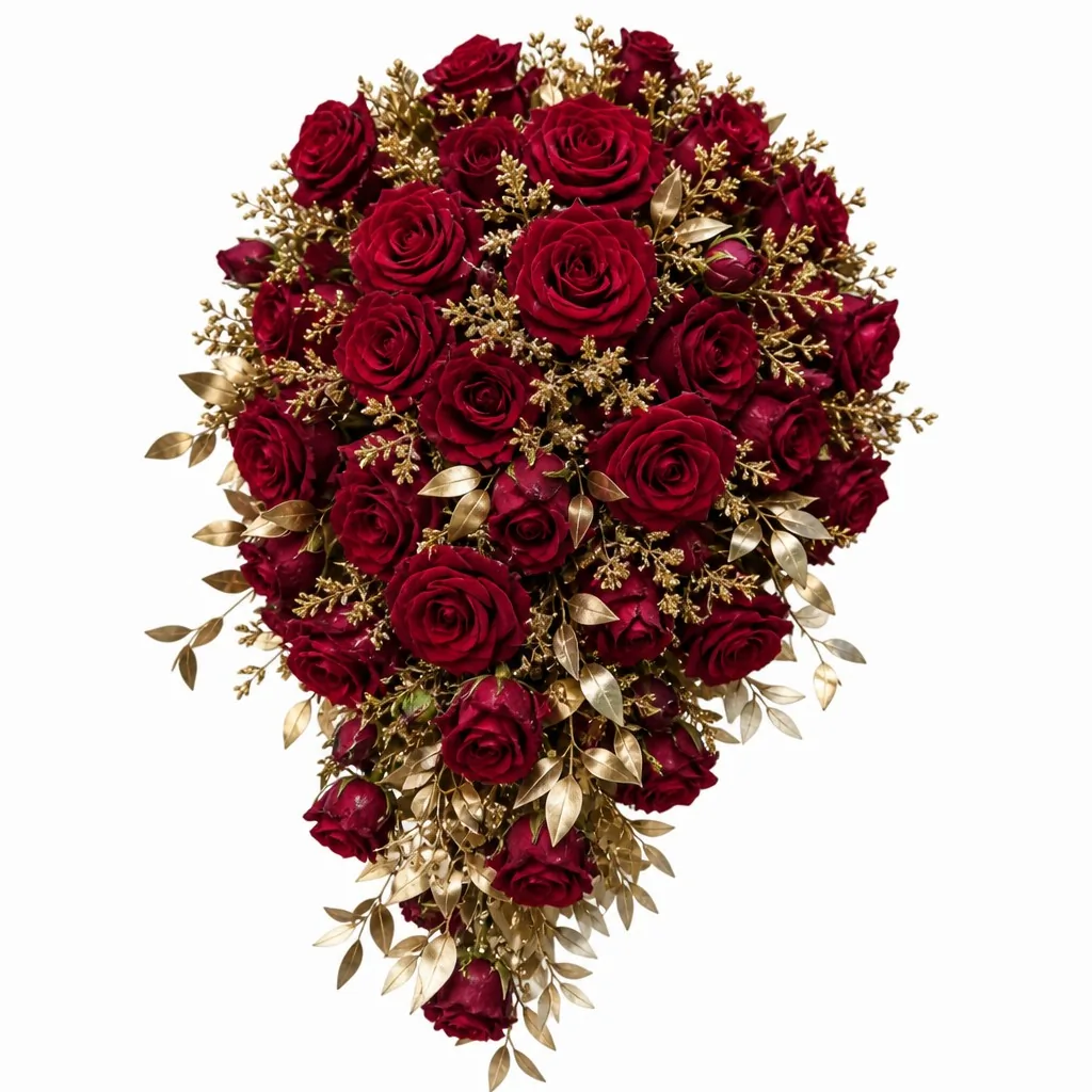 Ruby Gold Cascade Bridal